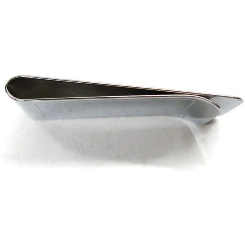 Classic Simple Money Clip Silver-Tone Stainless Steel Vtg Wallet Cash ID Holder